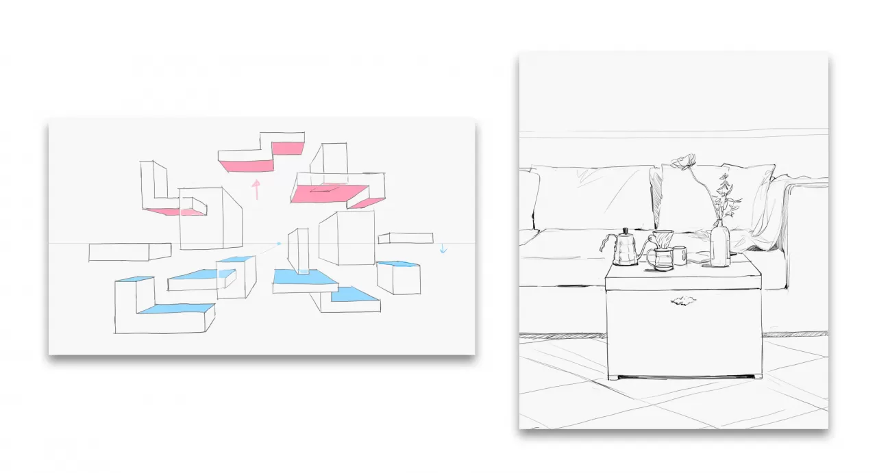 4강 투시선 없이 1점 투시 그리기 (19:25) thumbnail