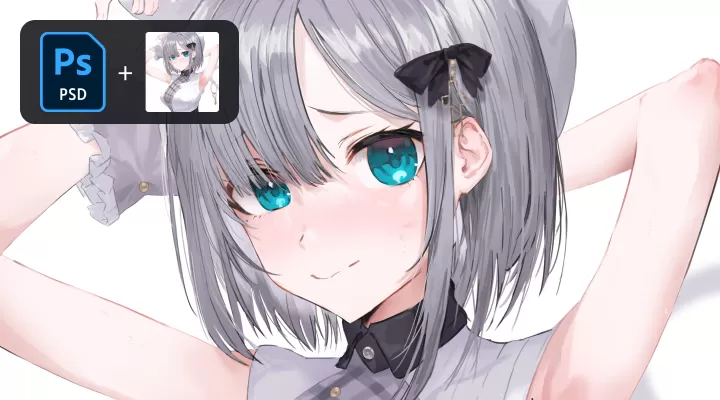 카가 스미레 花芽すみれ Psd 고화질 일러스트 高画質イラスト